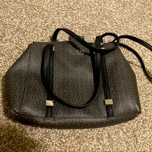 Black Guess Hand Bag with cross body strap
